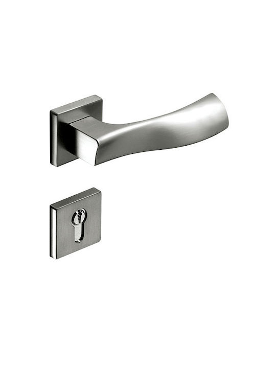 Cebi Hebel Vordertür mit Rosette Rechts Silber