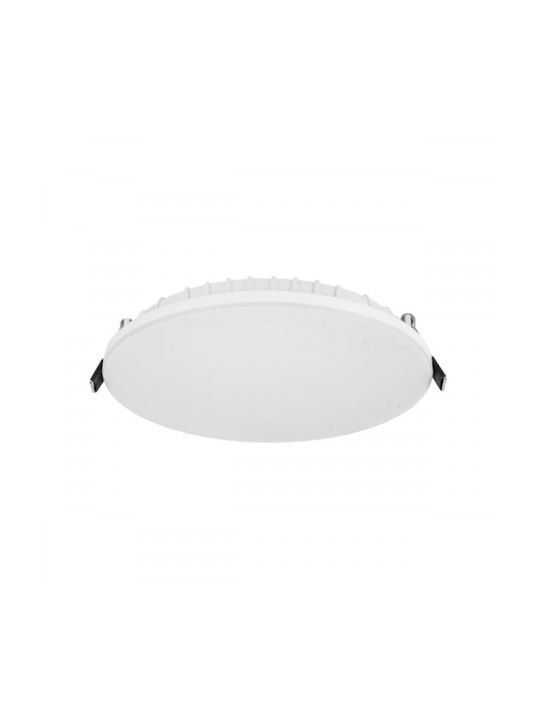 Spot Light Στρογγυλό Μεταλλικό Χωνευτό Σποτ με Ενσωματωμένο LED και Φυσικό Λευκό Φως Λευκό 1τμχ