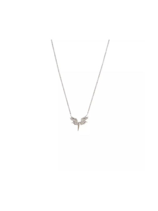 Angel Wings Silver Necklace