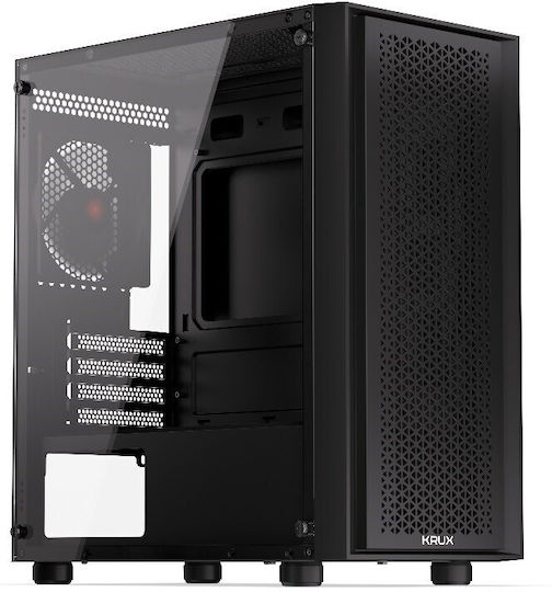 Krux Scor Gaming Middle Tower Carcasă Calculator cu Fereastră Laterală Negru
