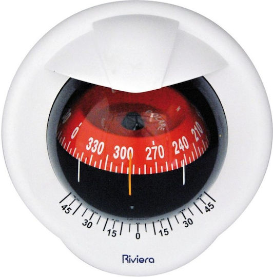 Πυξίδα Riviera Genova Polare 3" Bp1 White - Red Card- Φωτιζόμενη