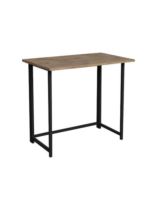Schreibtisch Thox mit Metallbeinen Oak / Black 80x50x72cm