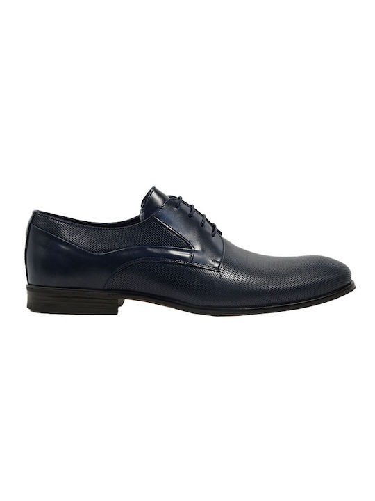 Damiani Men's Leather Dress Shoes Blue