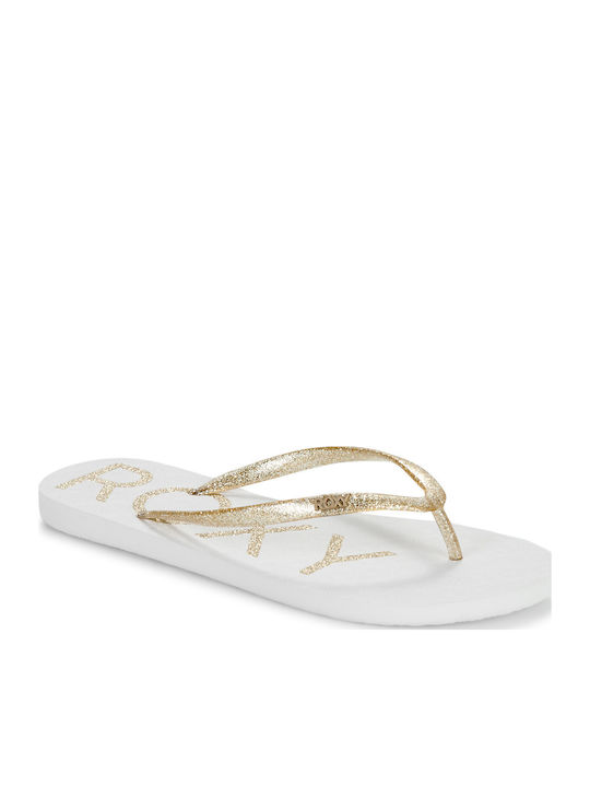 Roxy Viva Sparkle Σαγιονάρες σε Χρυσό Χρώμα