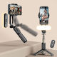 Q09 Handy-Stative Bluetooth mit Aufhelllicht Schwarz
