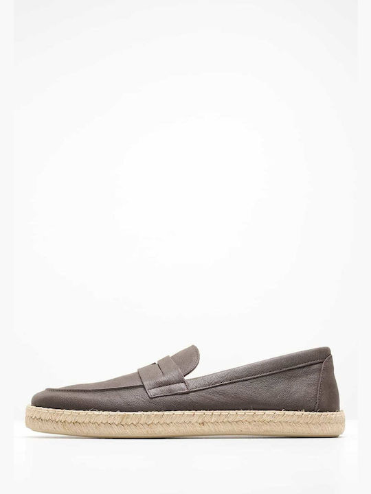 Geox Lederne Herren Espadrilles in Braun Farbe