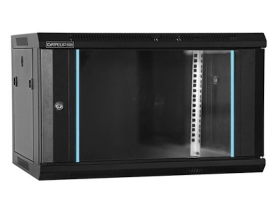 DateUp Wandmontiert Rack-Schrank 15U 54x60x76.9cm Schwarz 04.022.0358