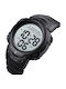 Skmei Digital Men's Watch 47mm Chronograph Battery with Rubber Strap Total Black