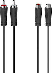 HAMA 00205259 2x RCA Мъжки - 2x RCA Женски 1.5м
