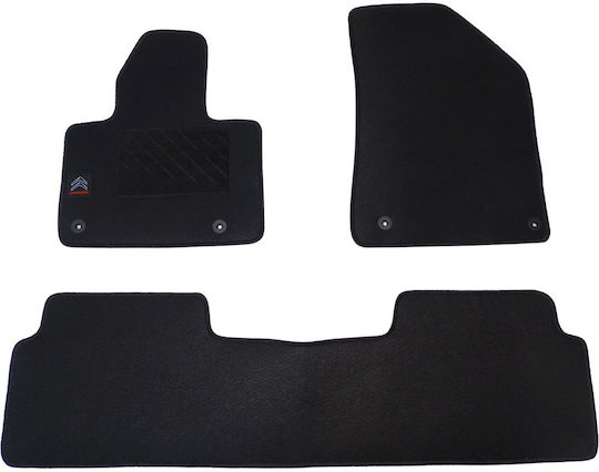 Autopataki Σετ Μπροστινά και Πίσω Πατάκια 3τμχ για Citroen C5 2008-2017 Μαύρα