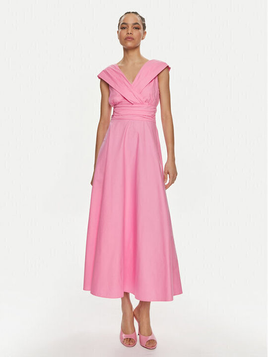 Marella Καλοκαιρινό Midi Φόρεμα Ροζ