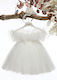 Mi Chiamo Ecru Baptism Dress made of Tulle