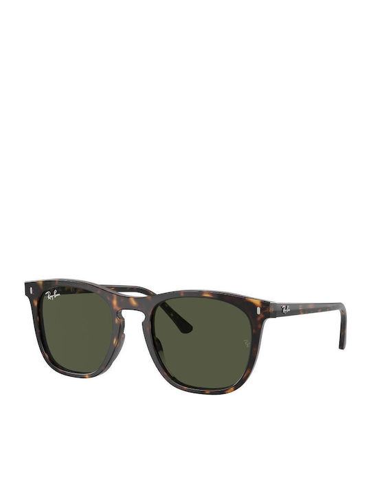 Ray Ban Unisex Γυαλιά Ηλίου με Καφέ Κοκκάλινο Σκελετό και Πράσινο Φακό RB2210 902/31