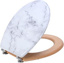 Estia Marble Toilet Seat White 43cm