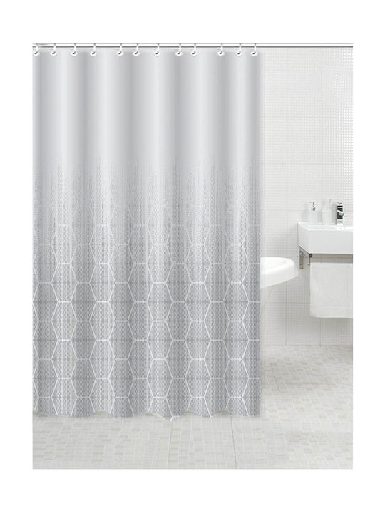 Ankor Shower Curtain 180x200cm Grey Degradé