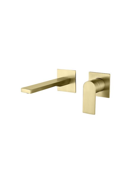 AQG Built-in Mixer & Spout Set for for Bathroom Sink Gold