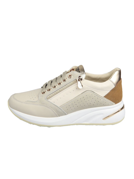 Keys Sneakers Beige Metaal Gold