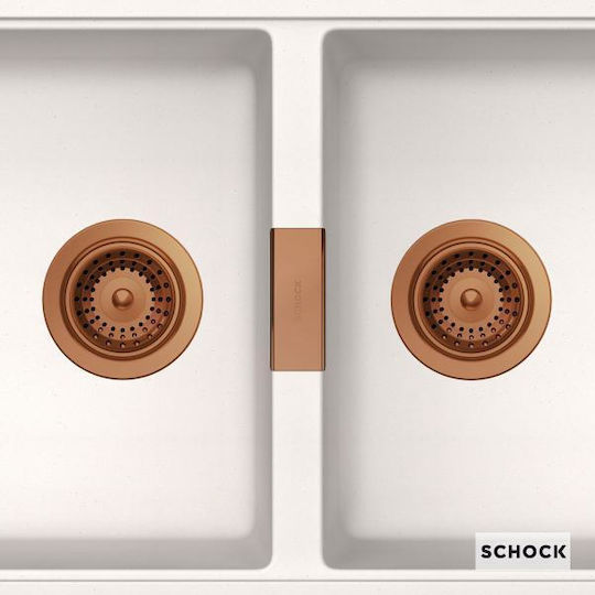 Schock Ventil Spülbecken Beige