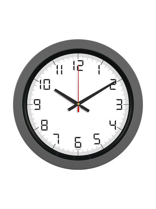 Wall Clock Plastic Gray Ø40cm