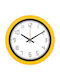 Wall Clock Plastic Yellow Ø40cm