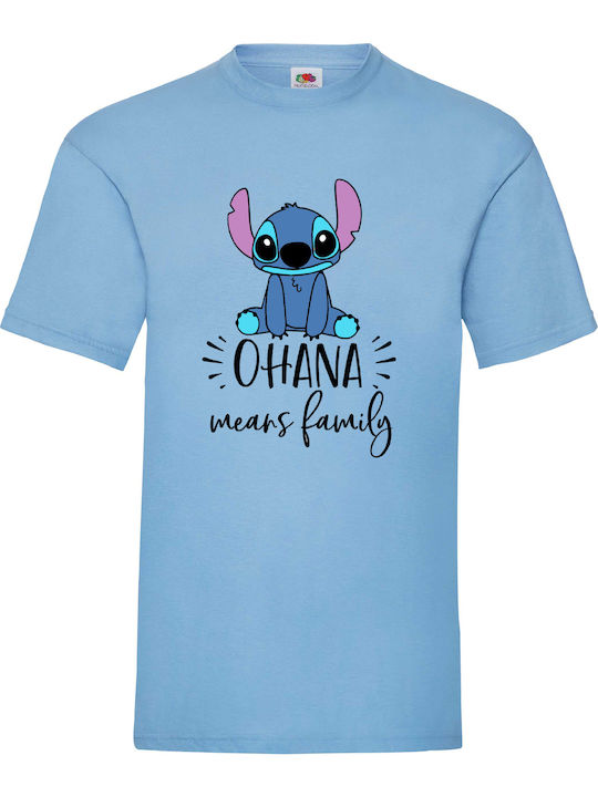 Fruit of the Loom Lilo And Stitch Original T-shirt Μπλε Βαμβακερό