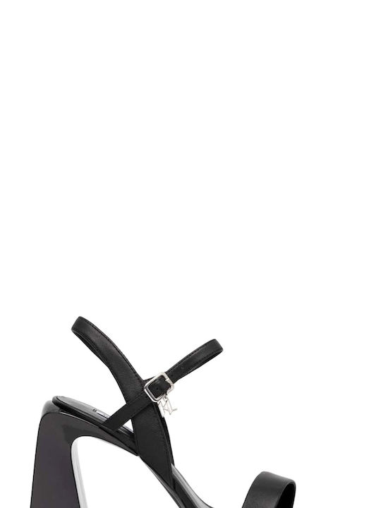 Karl Lagerfeld Women's Sandals with Ankle Strap Black
