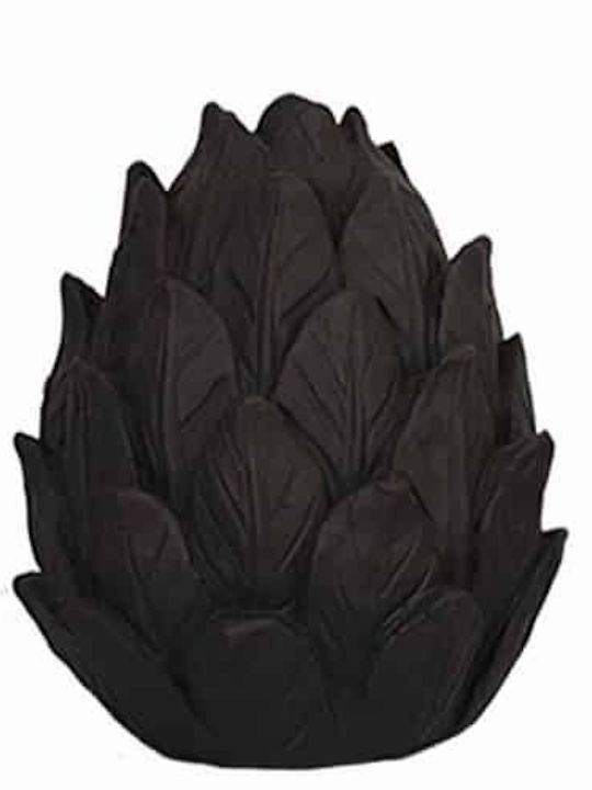 Art et Lumiere Candle Holder Ceramic in Black Color 13x13x14cm 1pcs