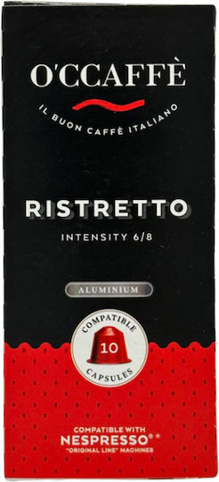 O'Ccaffè Kapseln Espresso Ristretto Kompatibel mit Maschine Nespresso 10Mützen