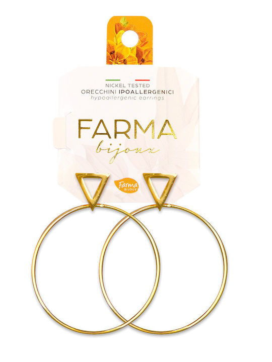 Farma Bijoux Κρίκοι Επιχρυσωμένα