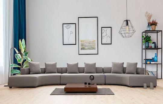Gondol Ecke Sofa im U-förmigen Design Grau 552x105x70cm