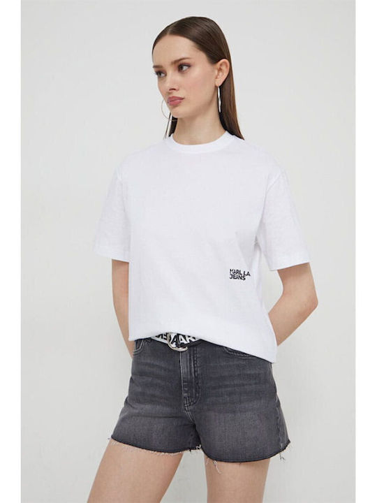 Karl Lagerfeld Γυναικείο T-shirt Λευκό