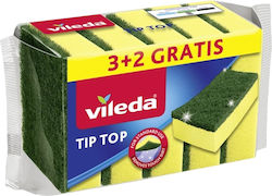 Vileda Kitchen Sponge for Dishes Tip Top 5pcs