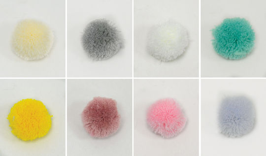 Pom Pom Handwerk Ecru Set 50Stück