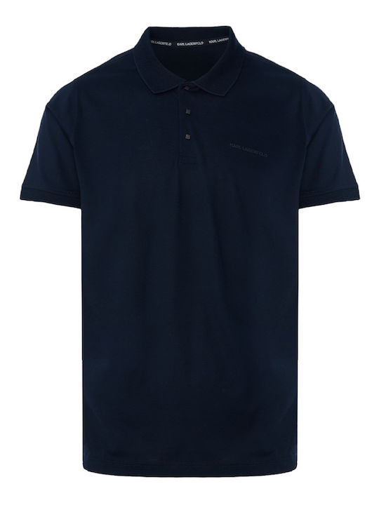 Karl Lagerfeld Polo Short Sleeve Blouse Dark Blue