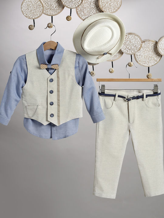 New Life Costum de Botez cu Vestă pentru Băiat ...