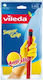 Vileda Ζεύγος Γαντιών Καθαριότητας Super Grip Σιλικόνης Large Κίτρινα
