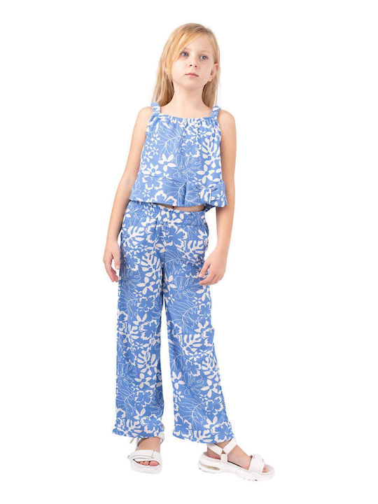 Εβίτα Kids Set with Pants Summer 2pcs Blue