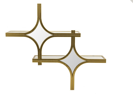 Wandregal Gold 65x15x60cm
