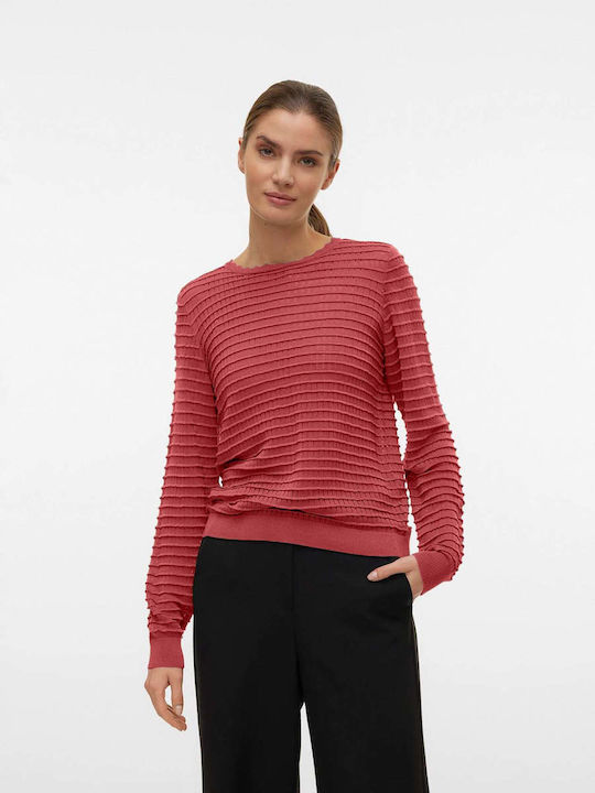 Vero Moda Women's Long Sleeve Sweater Coral