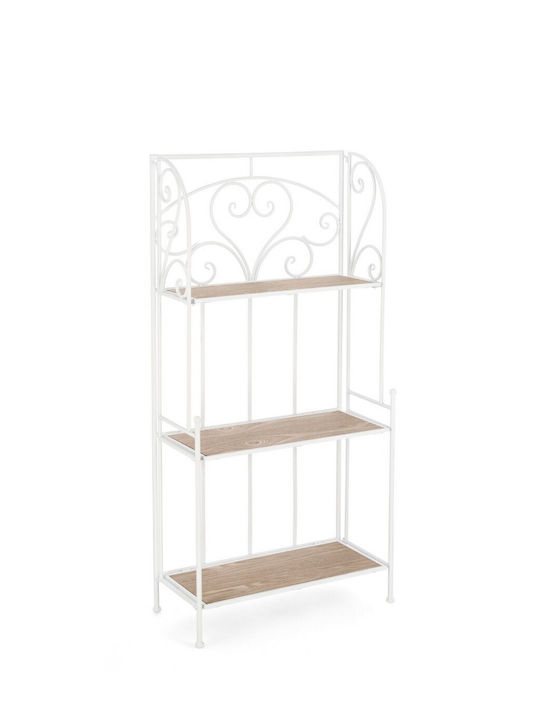 Βιβλιοθήκη Guenda Λευκή 60x28x127εκ.