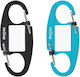 Niteize Set of Keychains Slidelock Dual Carabiner Plastic Black 2 Pieces