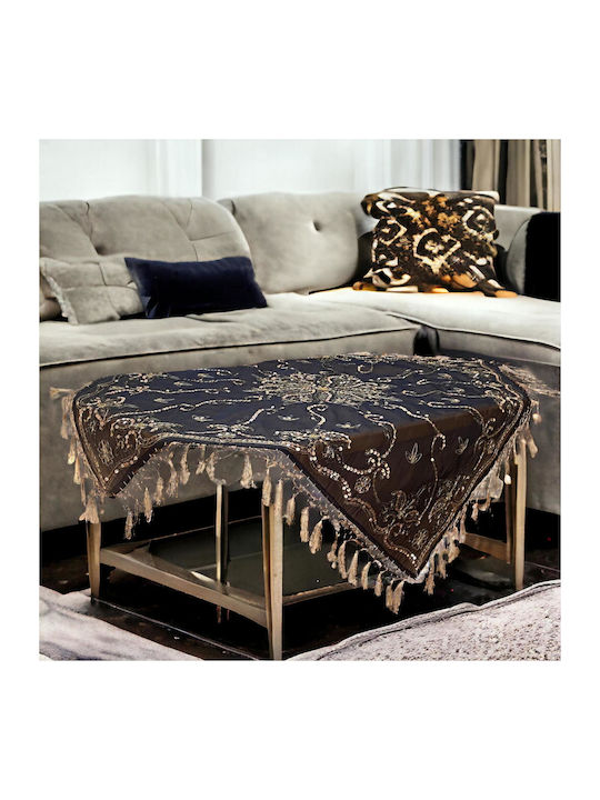 Linea Home Кариран Подредба 5бр Saira Black / Gold