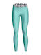 Heatgear Schulung Frauen Lang Leggings Hochgeschnitten Türkis