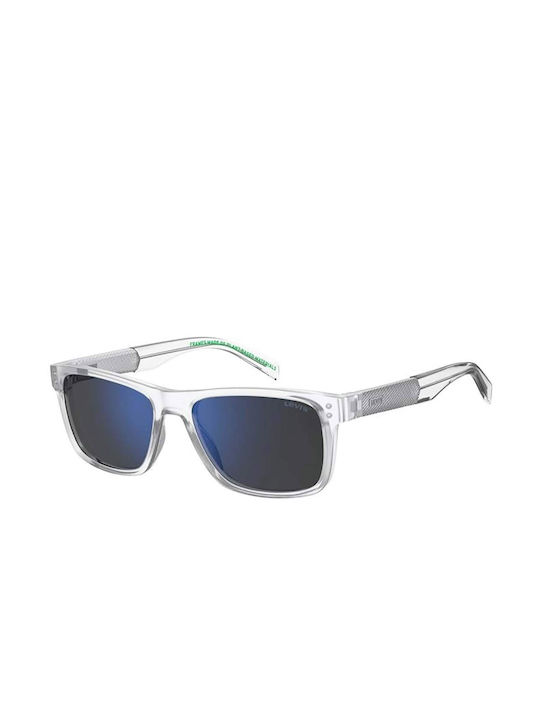 Levi's Men's Sunglasses with Transparent Frame and Blue Lens LV5059/S 2M4/XT