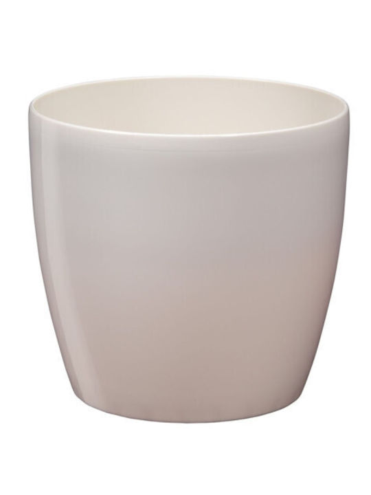Atmosphera Roto Brillante Plant Pot White 16x16...