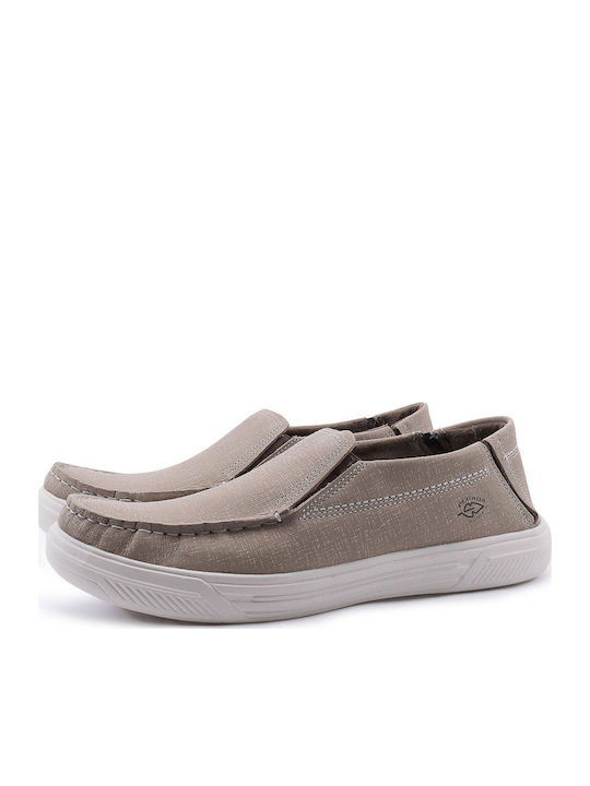 Δερμάτινα Ανδρικά Slip-On Μπεζ