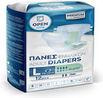 Open Care Incontinence Diapers Large 12pcs