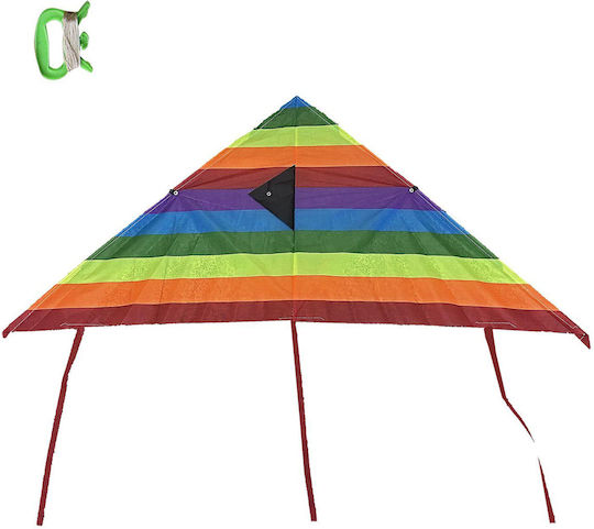 Polyester triangular paper kite Multicoloured 115x52cm