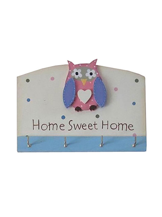 Etoile Agățătoare De Perete Din Lemn Cu 4 Compartimente Multicolore 19x13cm