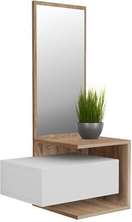 Meara Eingangsmöbel mit Spiegel White 49.1x31.3x90cm Meara Eingangsmöbel mit Spiegel White 49.1x31.3x90cm
